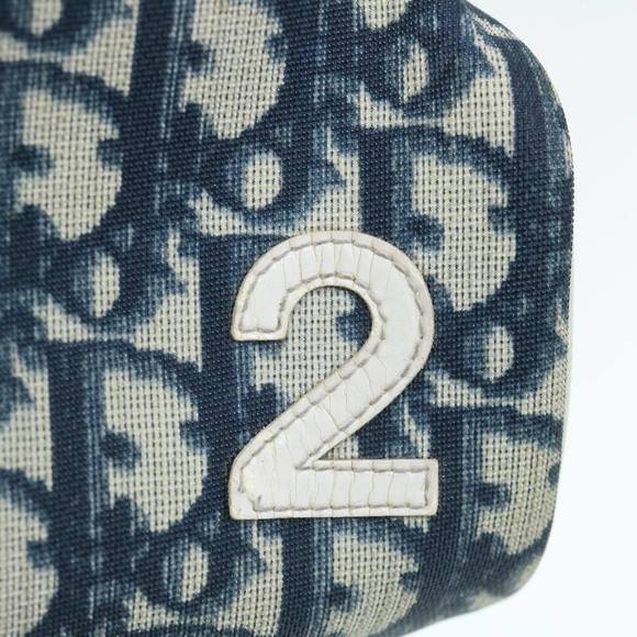 Christian Dior Trotter Canvas Pouch Blue Auth 63883 - Picture 12 of 16